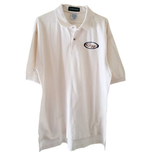 Outer Banks "GW" Cream Colored Short Sleeve Polo - Medium - Picture 1 of 4
